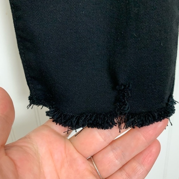 Paige Verdugo Ankle Black Jeans Distressed Women’s Size 27 Ripped Knees Skinny - Picture 7 of 17